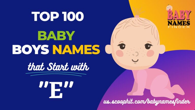 top 100 baby boy names that start with E in America